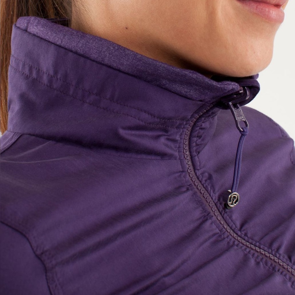 Lululemon Inner Peace Reversible Full Zip Workout Jacket, Concord Grape, S/M - Picture 5 of 15